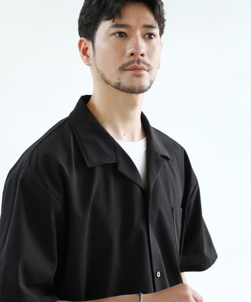 「SPU」 半袖シャツ L ダークネイビー メンズ_画像3