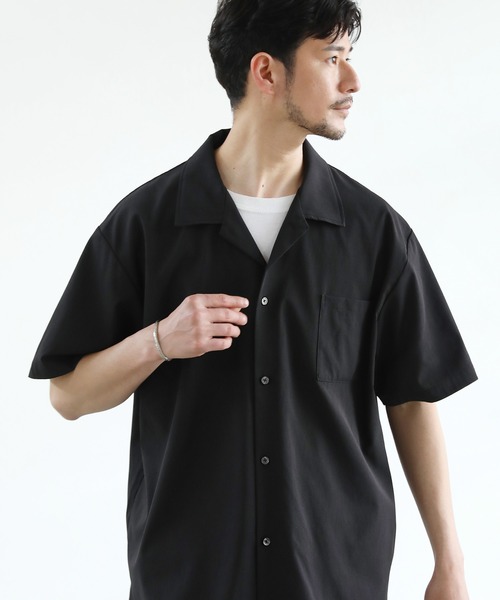 「SPU」 半袖シャツ L ダークネイビー メンズ_画像4