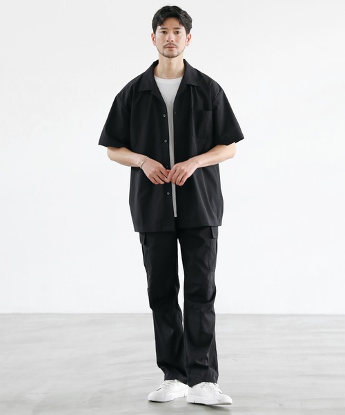 「SPU」 半袖シャツ L ダークネイビー メンズ_画像6