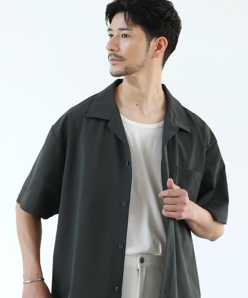 「SPU」 半袖シャツ L ダークネイビー メンズ_画像9