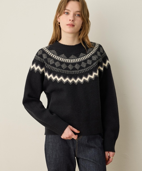 LE SOUK HOLIDAY（ルスークホリデー） ニット セーター ノルディック柄