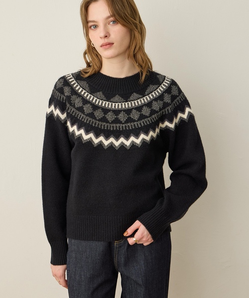 LE SOUK HOLIDAY（ルスークホリデー） ニット セーター ノルディック柄