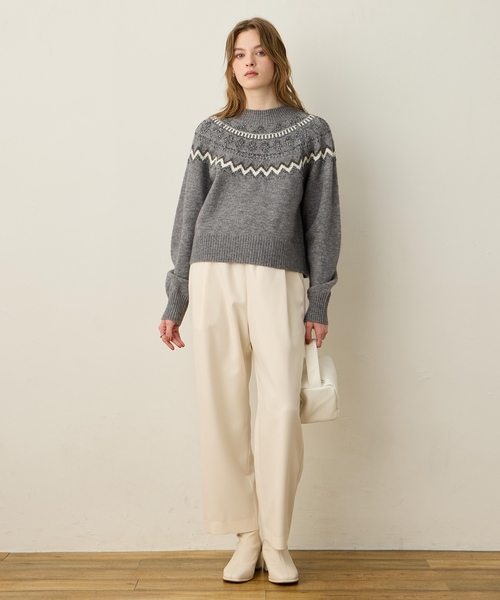 LE SOUK HOLIDAY（ルスークホリデー） ニット セーター ノルディック柄