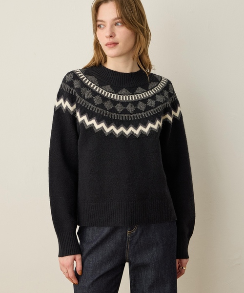 LE SOUK HOLIDAY（ルスークホリデー） ニット セーター ノルディック柄