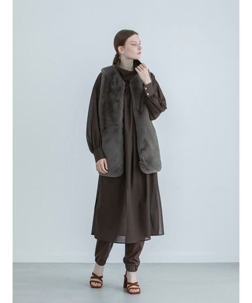 「enchainement」 長袖ワンピース フリー ベージュ レディース_画像7