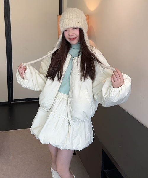 セットアップ パフジャケット＋バルーンスカートセットアップ レディース | LACーVERT