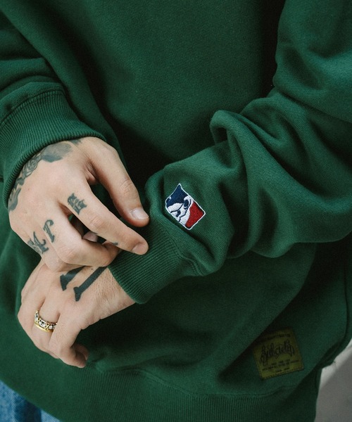 「Subciety」 スウェットカットソー X-LARGE グリーン メンズ_画像9