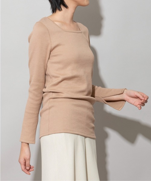 「Munich」 長袖カットソー - ベージュ レディース_画像2