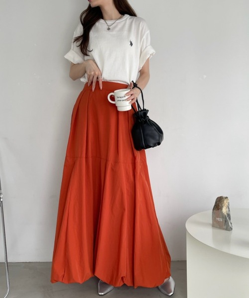 「Eclat one」 ロングスカート FREE アイボリー レディース_画像8