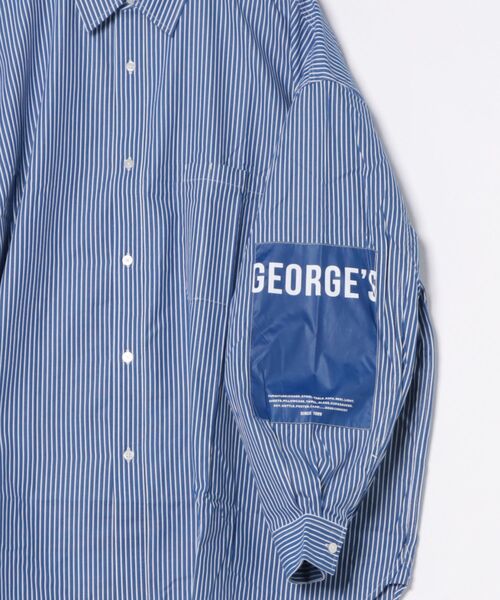 「GEORGE'S」 長袖シャツ LARGE ブルー メンズ_画像3