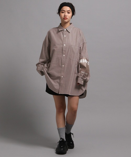 「GEORGE'S」 長袖シャツ LARGE ブルー メンズ_画像6