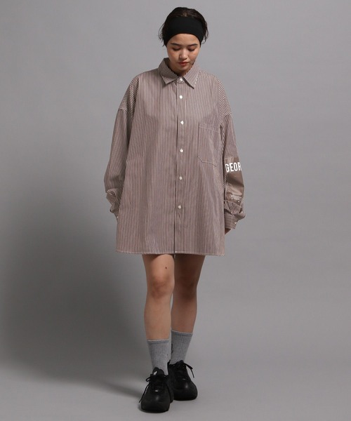 「GEORGE'S」 長袖シャツ LARGE ブルー メンズ_画像7
