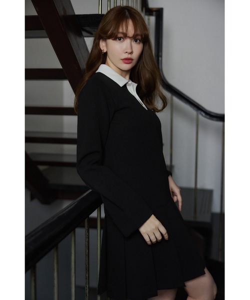 「Her lip to」 長袖ワンピース M ブラック レディース_画像2