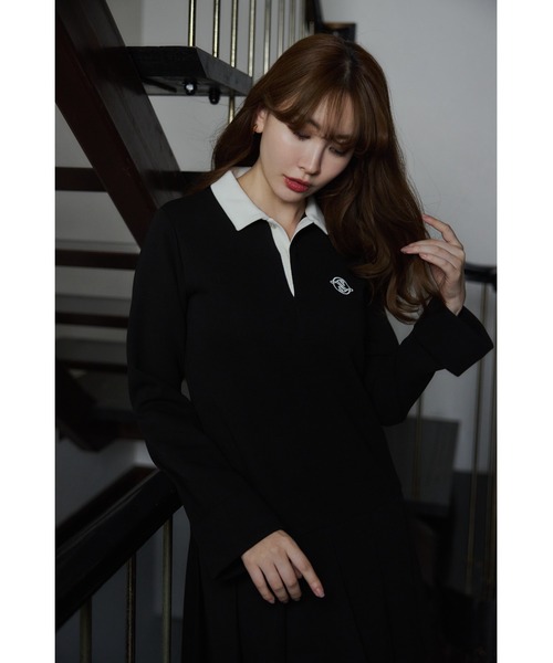 「Her lip to」 長袖ワンピース M ブラック レディース_画像4