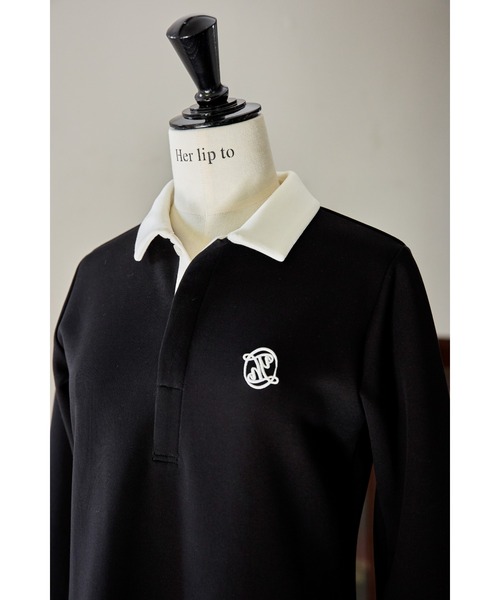 「Her lip to」 長袖ワンピース M ブラック レディース_画像9