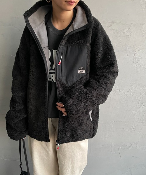 CHUMS チャムス ジャンパー 黒 CHUMS（チャムス） ブルゾン X-LARGE ブラック レディース : ZOZOTOWN