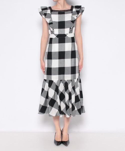 「LOULOU WILLOUGHBY」 ノースリーブワンピース 1 ブラック レディース_画像5