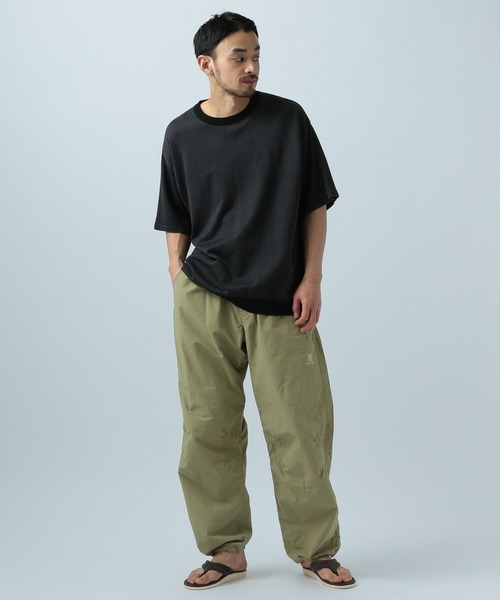 「BAYFLOW」 イージーパンツ LARGE カーキ メンズ_画像7