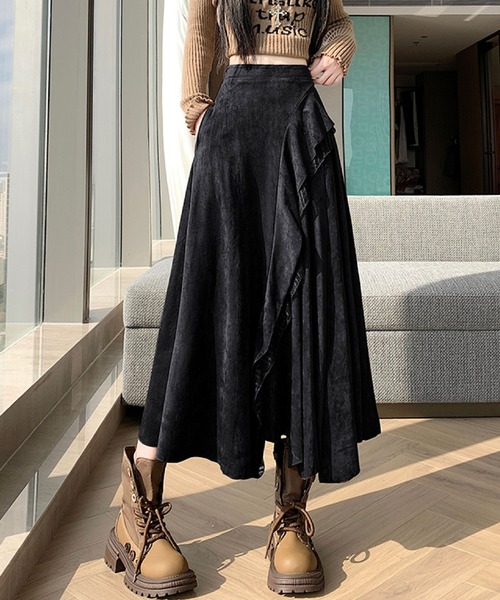 2ly2 スカート アシンメトリーフレアロングスカート : ZOZOTOWN Yahoo