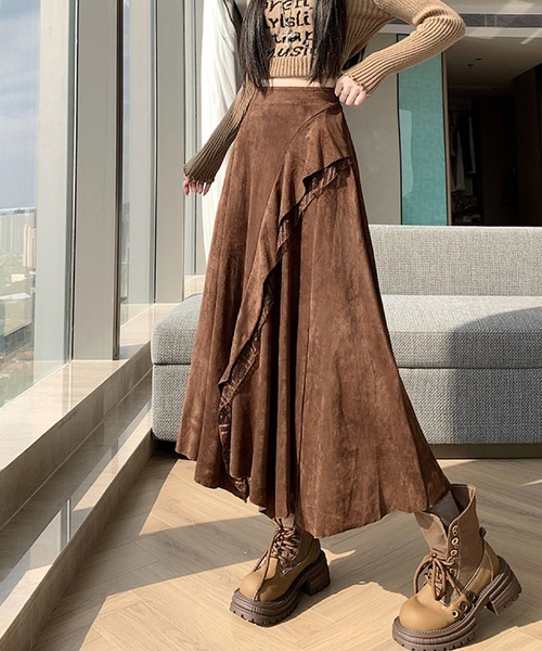 2ly2 スカート アシンメトリーフレアロングスカート : ZOZOTOWN Yahoo
