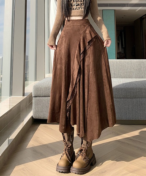 2ly2 スカート アシンメトリーフレアロングスカート : ZOZOTOWN Yahoo