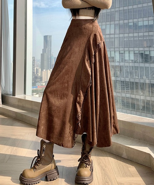 2ly2 スカート アシンメトリーフレアロングスカート : ZOZOTOWN Yahoo