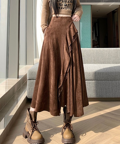 2ly2 スカート アシンメトリーフレアロングスカート : ZOZOTOWN Yahoo