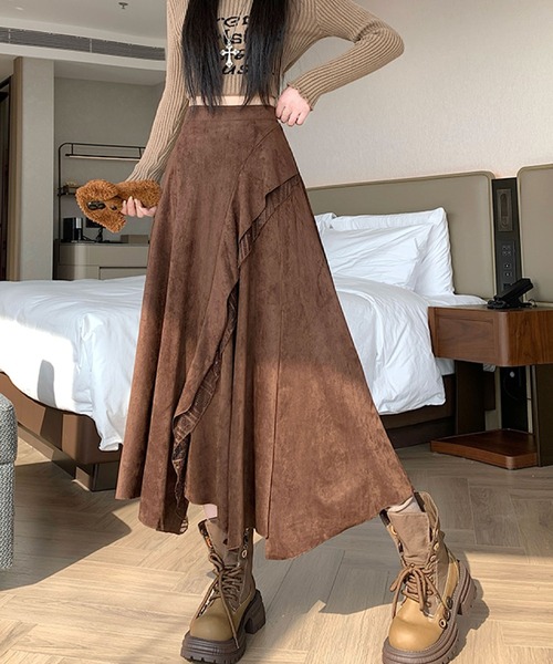2ly2 スカート アシンメトリーフレアロングスカート : ZOZOTOWN Yahoo