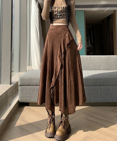 2ly2 スカート アシンメトリーフレアロングスカート : ZOZOTOWN Yahoo