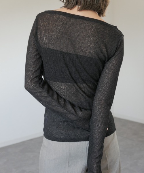 「Reurie'」 長袖カットソー FREE カーキ レディース_画像7