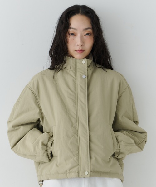 NUJOH ブルゾン アウター Minimal Stand Collar Blouson / ミニマル