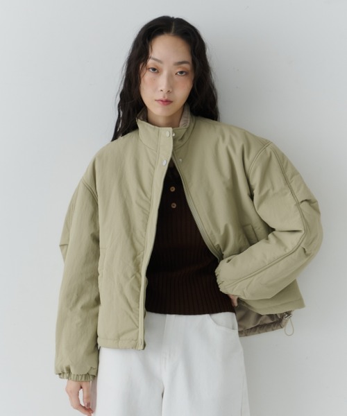 NUJOH ブルゾン アウター Minimal Stand Collar Blouson / ミニマル