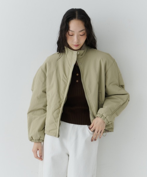 NUJOH ブルゾン アウター Minimal Stand Collar Blouson / ミニマル