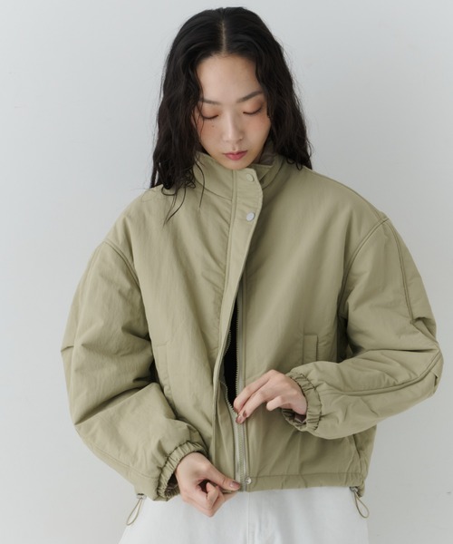 NUJOH ブルゾン アウター Minimal Stand Collar Blouson / ミニマル