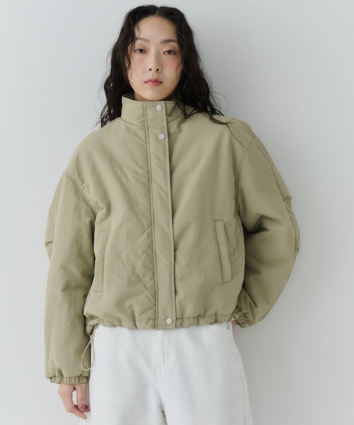 NUJOH ブルゾン アウター Minimal Stand Collar Blouson / ミニマル