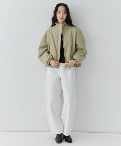 NUJOH ブルゾン アウター Minimal Stand Collar Blouson / ミニマル