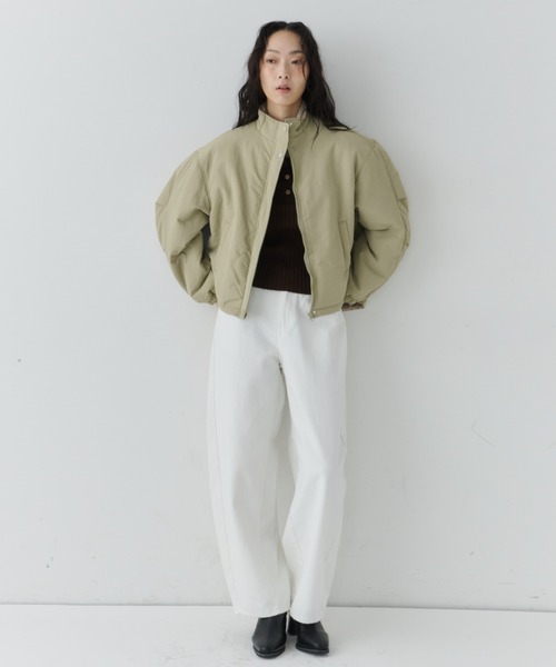 NUJOH ブルゾン アウター Minimal Stand Collar Blouson / ミニマル