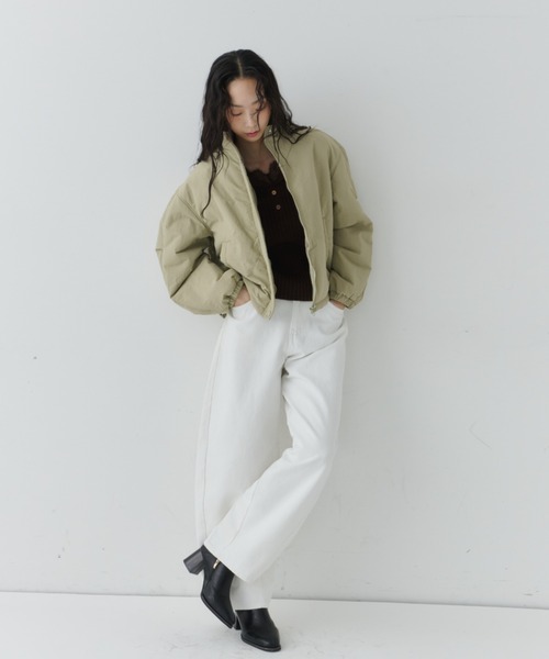 NUJOH ブルゾン アウター Minimal Stand Collar Blouson / ミニマル
