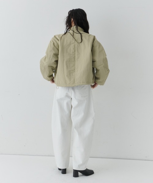 NUJOH ブルゾン アウター Minimal Stand Collar Blouson / ミニマル