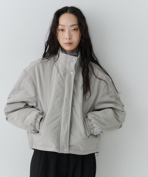 NUJOH ブルゾン アウター Minimal Stand Collar Blouson / ミニマル