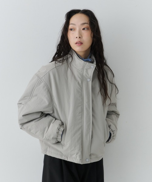 NUJOH ブルゾン アウター Minimal Stand Collar Blouson / ミニマル