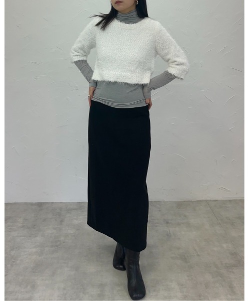 「leimn」 「ANDSEARCH」長袖ニット M パープル レディース_画像9