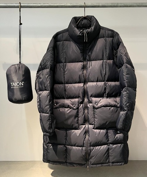 TAION（タイオン） ダウンジャケット 3 ブラック メンズ : ZOZOTOWN