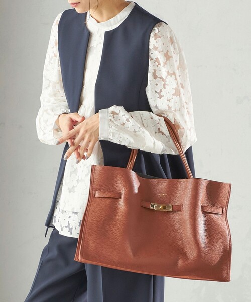 ストロー素材 トート型ハンドバッグ　ヴィオラドーロ　ゴールド VIOLAd'ORO（ヴィオラドーロ） トートバッグ TRERO 2WAY ショルダー M