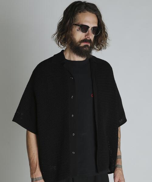 シャツ Schott/ショット/B.S. KNIT SHIRT/ブラックシープ ニットシャツ メンズ レディースの画像