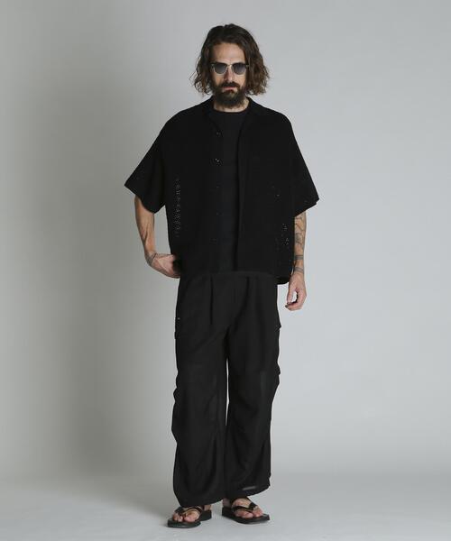 シャツ Schott/ショット/B.S. KNIT SHIRT/ブラックシープ ニットシャツ メンズ レディースの画像