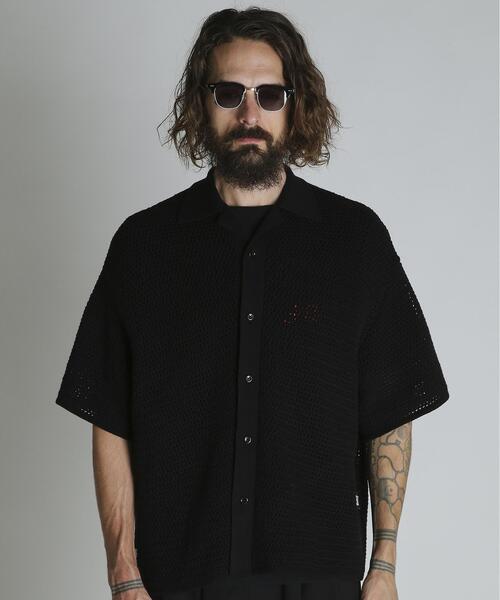 シャツ Schott/ショット/B.S. KNIT SHIRT/ブラックシープ ニットシャツ メンズ レディースの画像