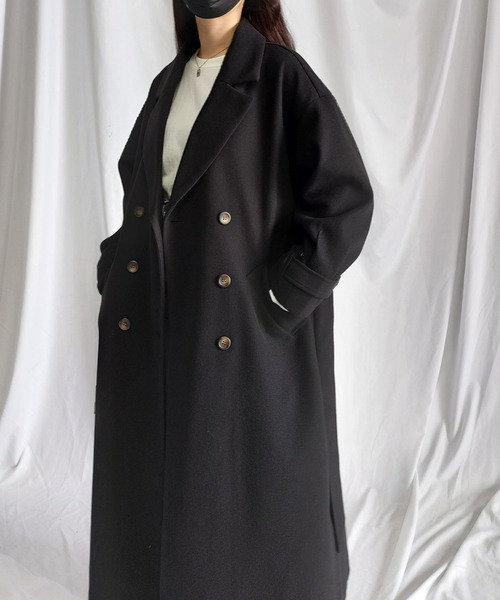 「me+em select」 チェスターコート MEDIUM チャコール レディース_画像5