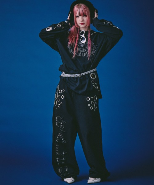 GALFY（ガルフィー） tシャツ 「GALFY」穴あきPUNCH ロンTEE