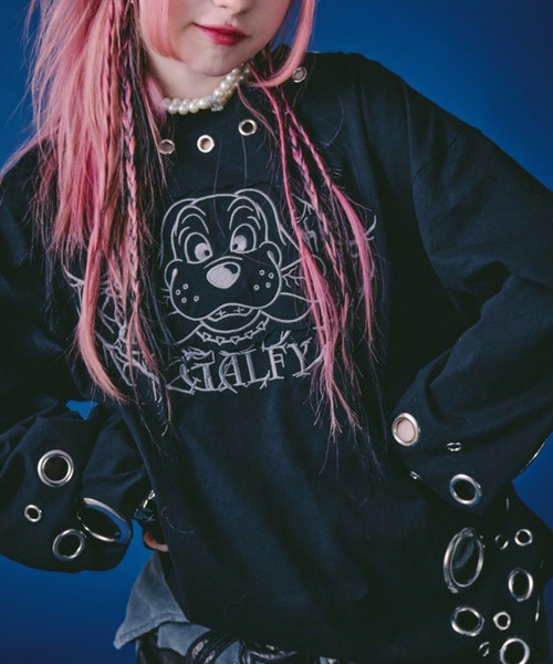 GALFY（ガルフィー） tシャツ 「GALFY」穴あきPUNCH ロンTEE